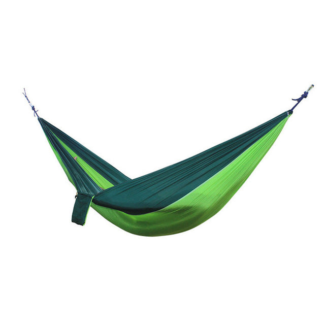 Two-Color Parachute Nylon Double Hammock