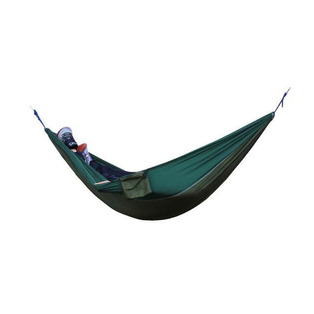 Two-Color Parachute Nylon Double Hammock