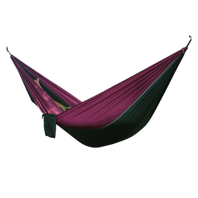 Two-Color Parachute Nylon Double Hammock