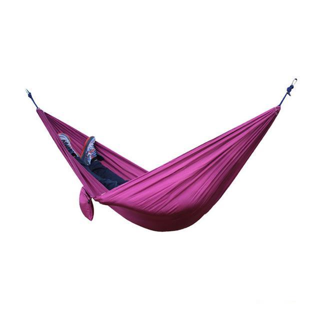 Two-Color Parachute Nylon Double Hammock