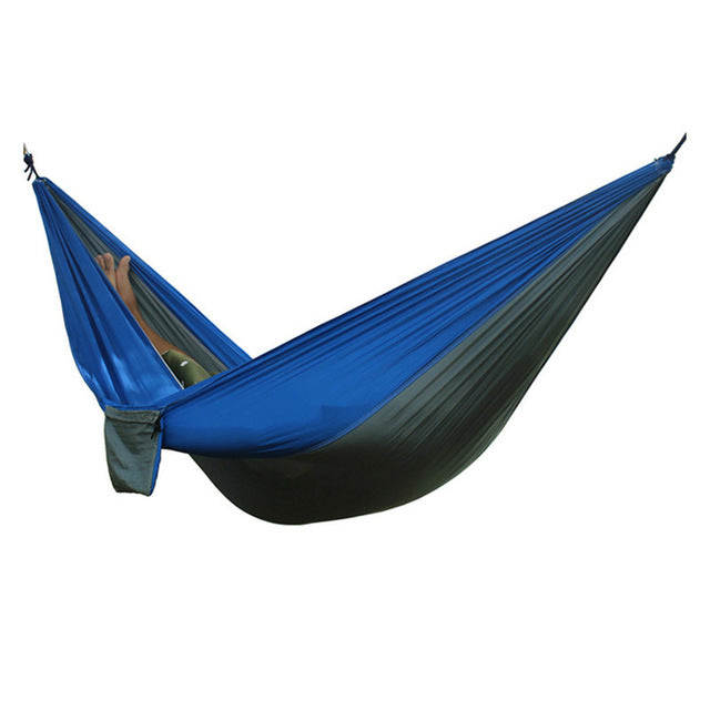 Two-Color Parachute Nylon Double Hammock