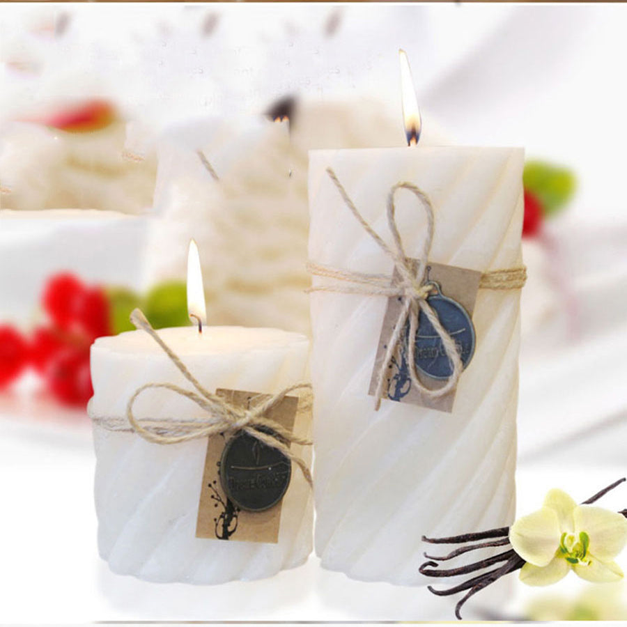 Smoke Free Vanilla Fragrance Candle Essential Oil Decorative Candles