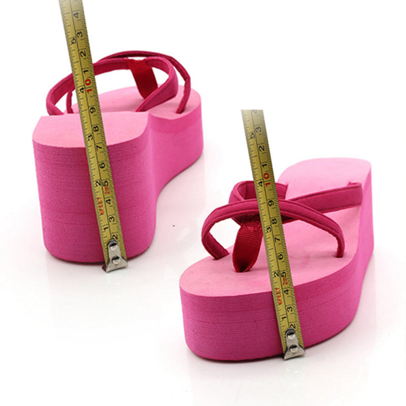 Solid Color Fashion Straped Platform Sandals