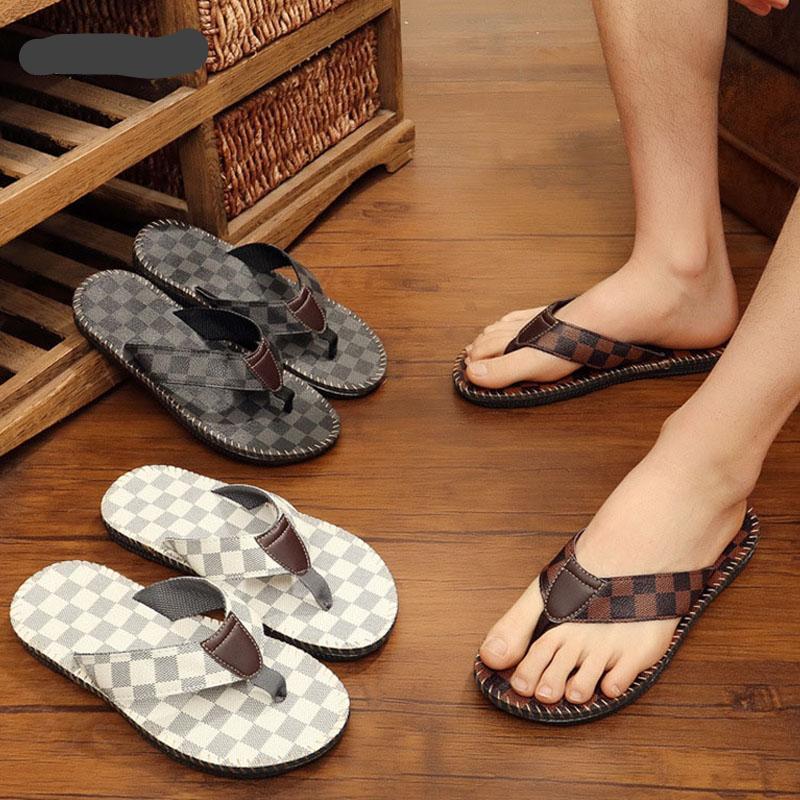 Checkerboard Pattern Leisure Flip Flop Sandals