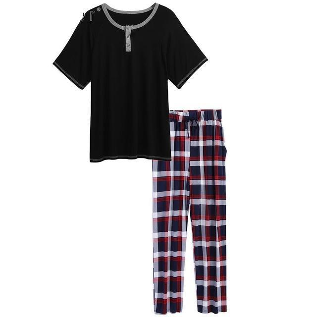 Pajamas Set 100% Cotton Plaid Super Soft Sleepwear