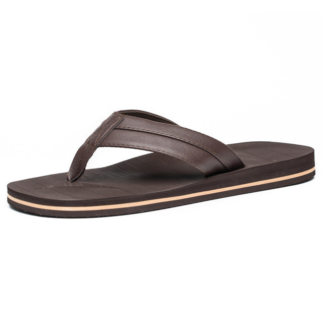 Leather Strap Rubber Sole Beach Sandals