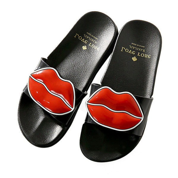 Women's Contour Insole Flamingo Cartoon Beach Slippers