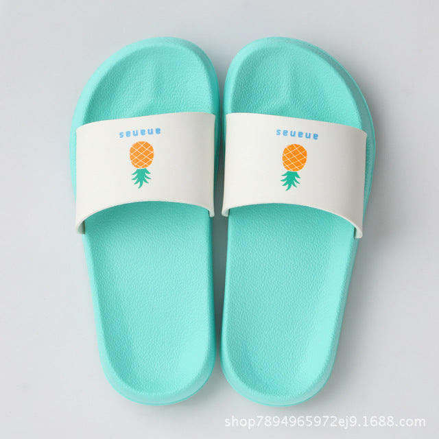 Women's Contour Insole Flamingo Cartoon Beach Slippers