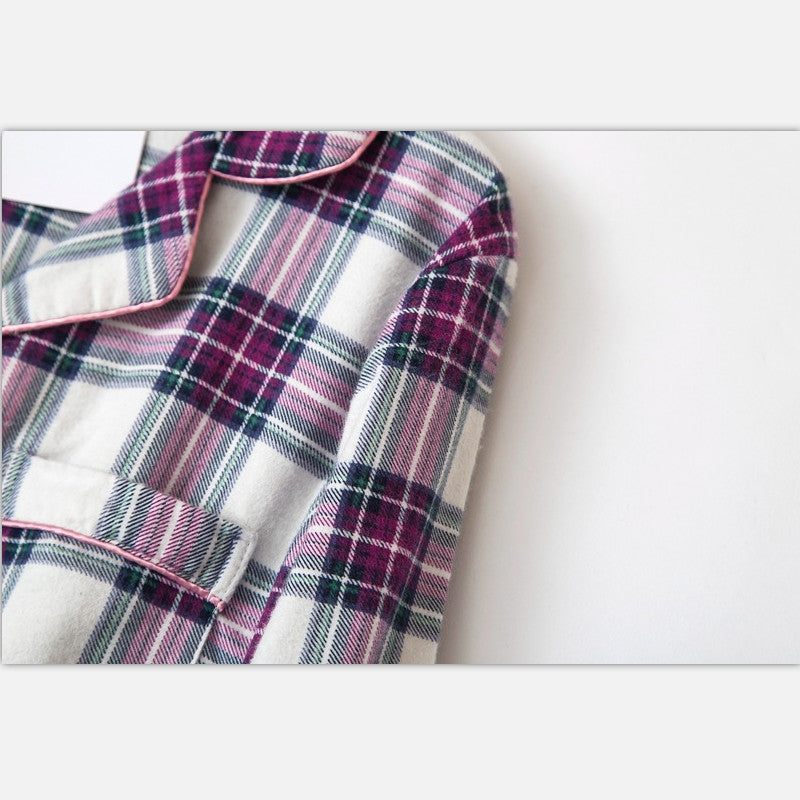 Comfy Women's Plaid Cotton Night Shirt