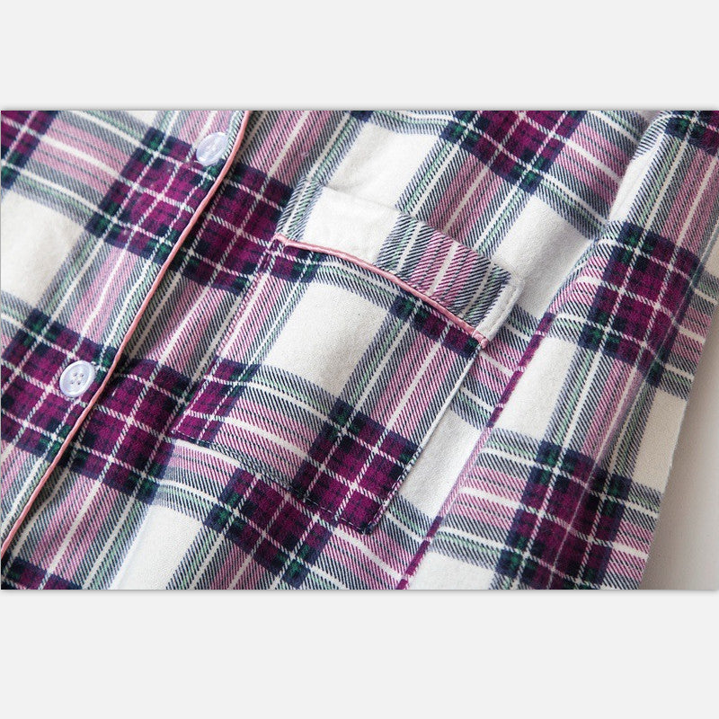 Comfy Women's Plaid Cotton Night Shirt