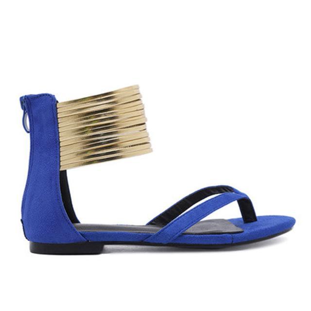 LALA Women's Ankle Ring Flat Sandals