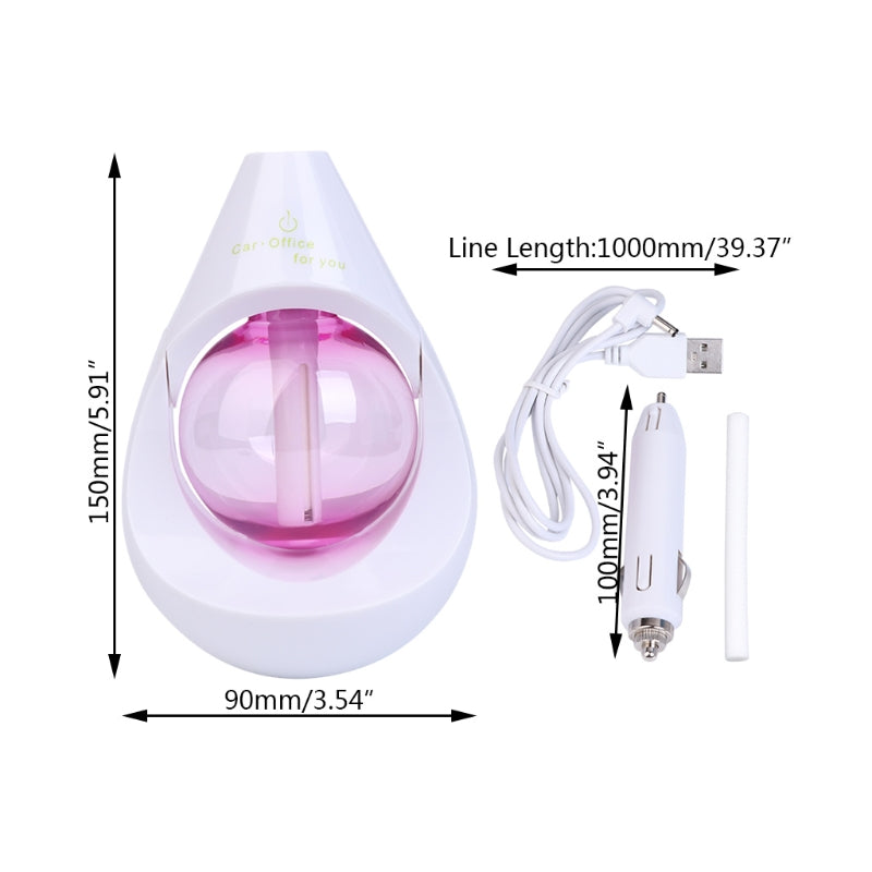 Mini Ultrasonic Air Humidifier Essential Oil Diffuser for Home Auto