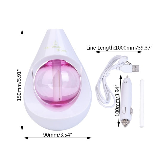 Mini Ultrasonic Air Humidifier Essential Oil Diffuser for Home Auto