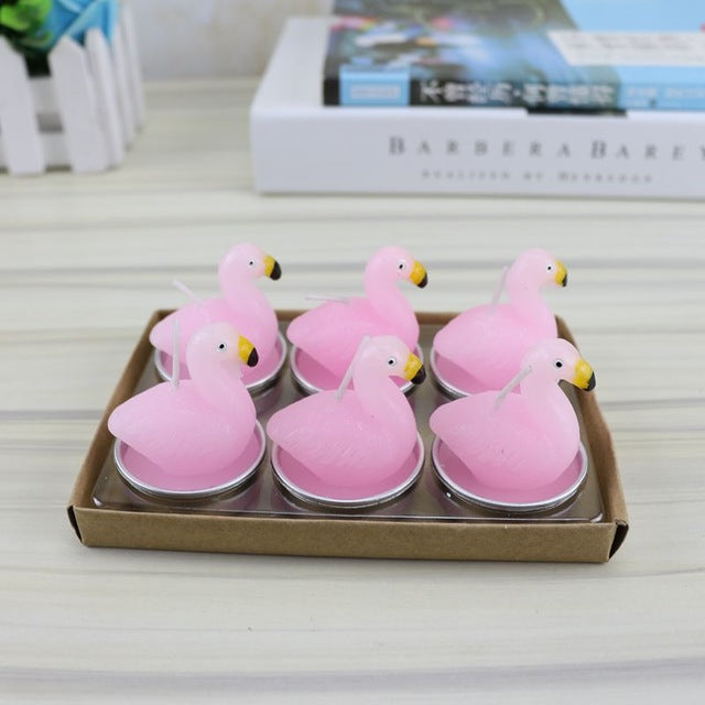 Potted Cactus and Flamingo Scented Candles