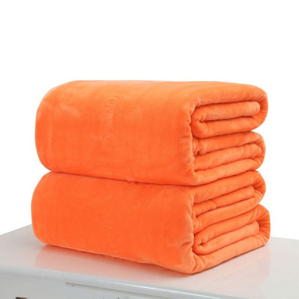 Sawvnm Super Soft Warm Solid Warm Micro Plush Fleece Blanket Throw Rug Sofa  Bedding on Clearance 