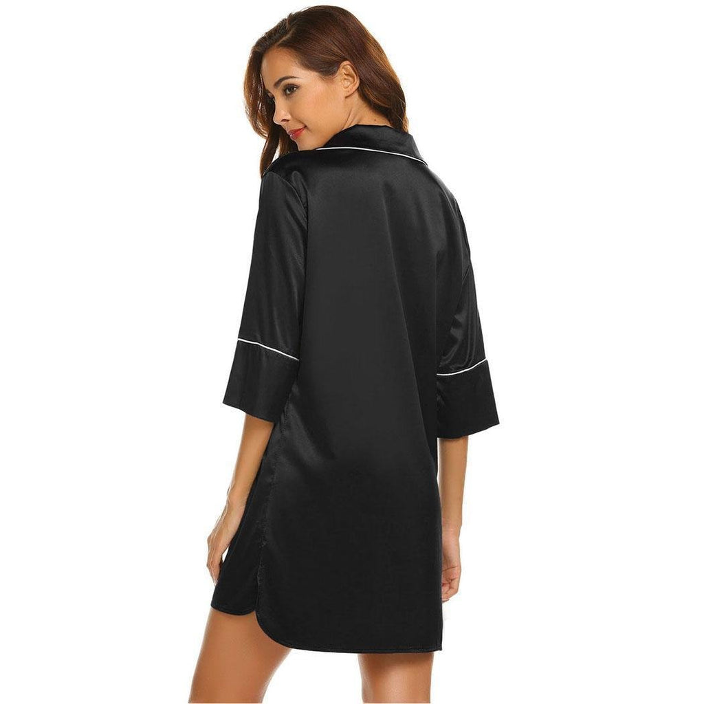 V-Collar Women's Mini Nightdress