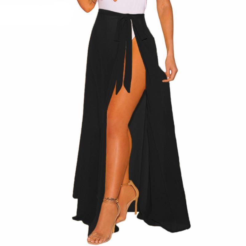 Women's Sheer Tie-up Skirt Beach Cover Up