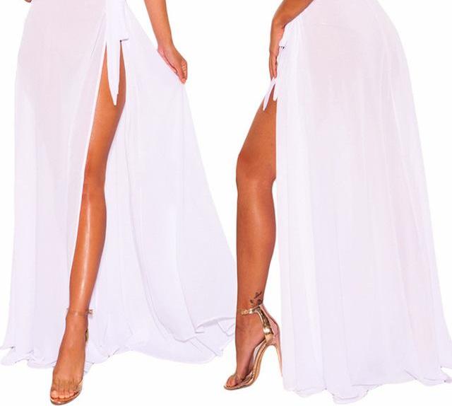 Women's Sheer Tie-up Skirt Beach Cover Up