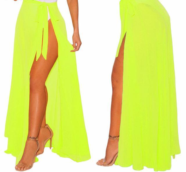 Women's Sheer Tie-up Skirt Beach Cover Up