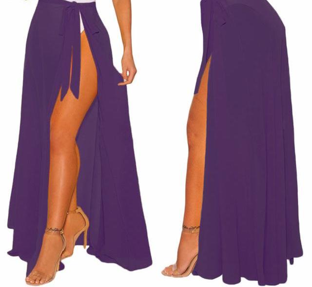 Women's Sheer Tie-up Skirt Beach Cover Up