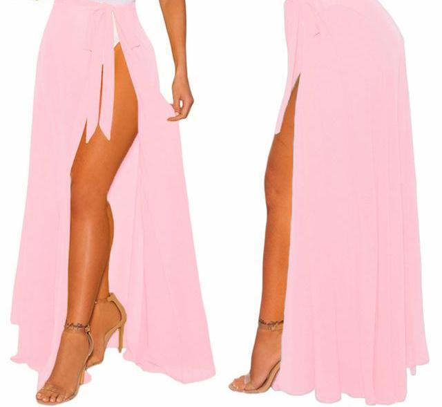 Women's Sheer Tie-up Skirt Beach Cover Up