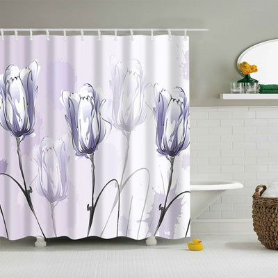 Shower Curtains with Tropical Jungle Patterns, Pineapples, Flowers