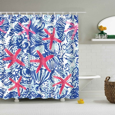 Shower Curtains with Tropical Jungle Patterns, Pineapples, Flowers