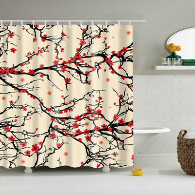 Shower Curtains with Tropical Jungle Patterns, Pineapples, Flowers