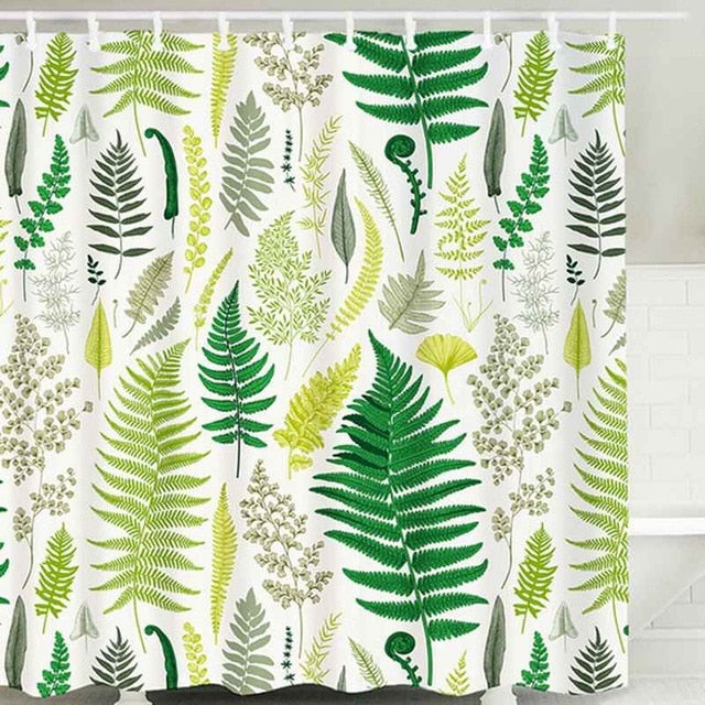 Sea Turtle, Sea Horse, Flamingos, and Exotic World, Polyster Fabric Shower Curtain