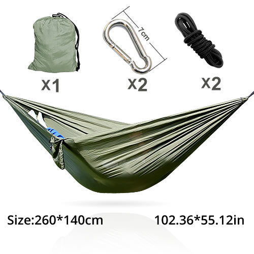 Parachute Nylon Double Hammocks with Hardware
