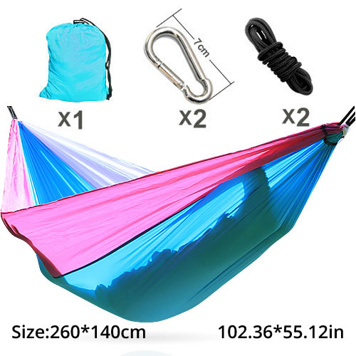 Parachute Nylon Double Hammocks with Hardware