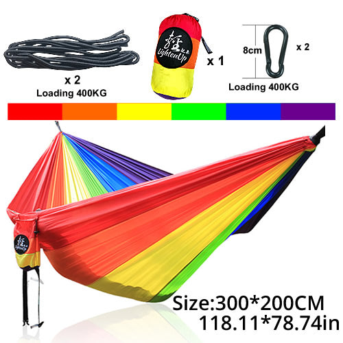 Parachute Nylon Double Hammocks with Hardware