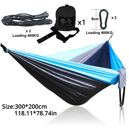 Parachute Nylon Double Hammocks with Hardware