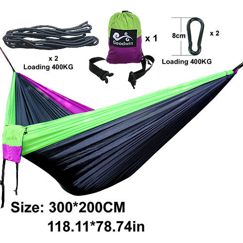 Parachute Nylon Double Hammocks with Hardware