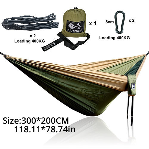 Parachute Nylon Double Hammocks with Hardware