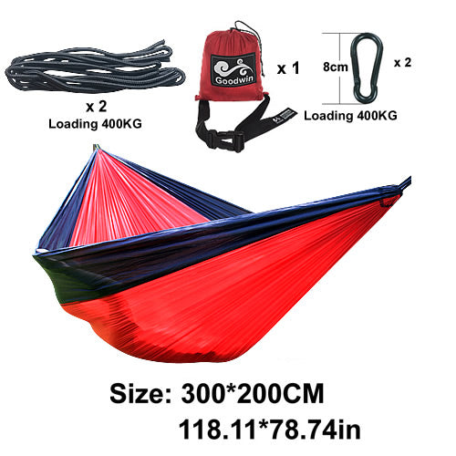 Parachute Nylon Double Hammocks with Hardware