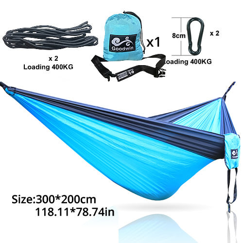 Parachute Nylon Double Hammocks with Hardware