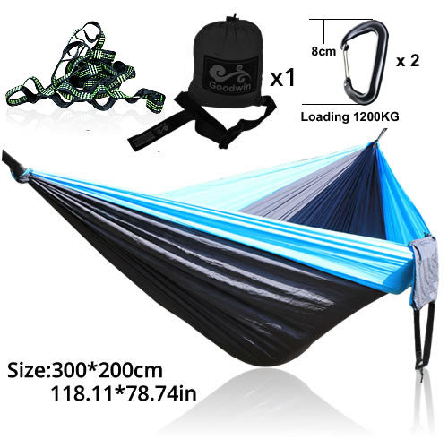 Parachute Nylon Double Hammocks with Hardware