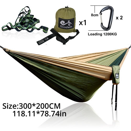 Parachute Nylon Double Hammocks with Hardware