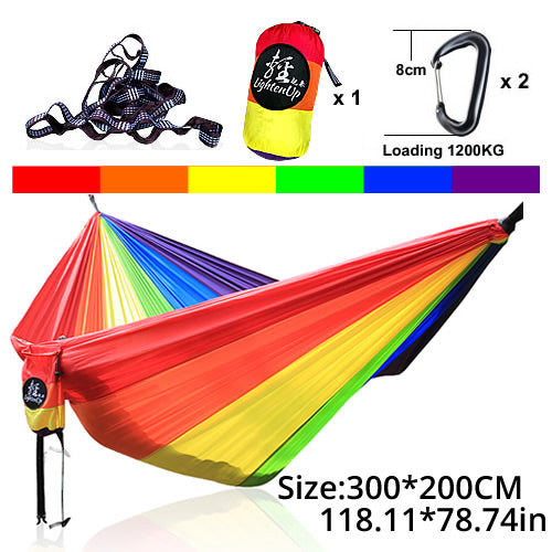 Parachute Nylon Double Hammocks with Hardware