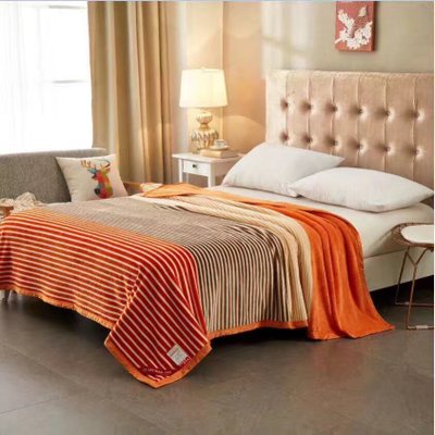 Striped Flannel Fleece Blankets