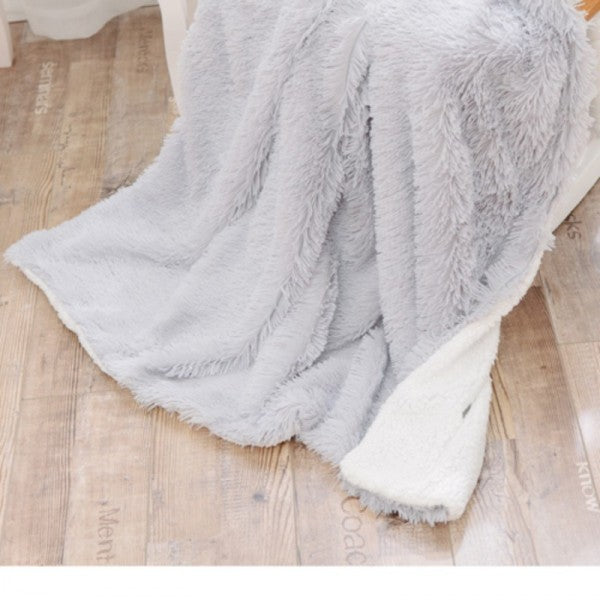 Faux Fur Reversible Throw Blanket
