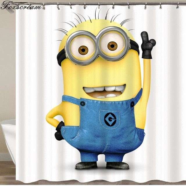 Mischievous Minions Cartoon Series Shower Curtains