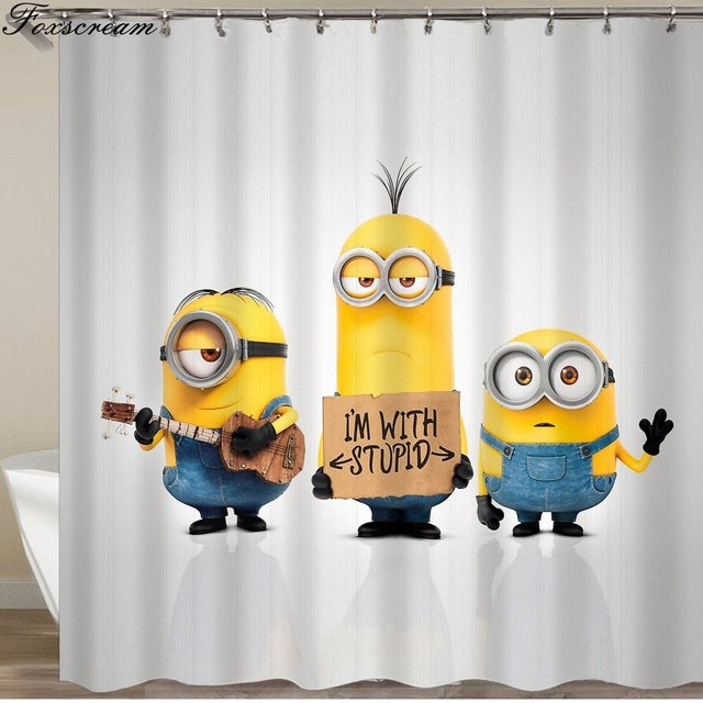 Mischievous Minions Cartoon Series Shower Curtains