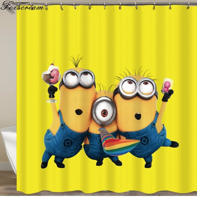 Mischievous Minions Cartoon Series Shower Curtains