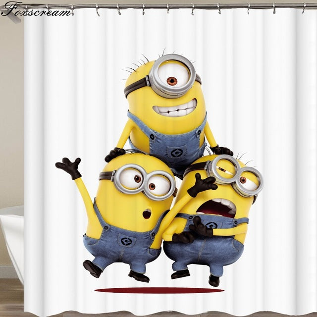 Mischievous Minions Cartoon Series Shower Curtains
