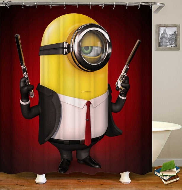 Mischievous Minions Cartoon Series Shower Curtains