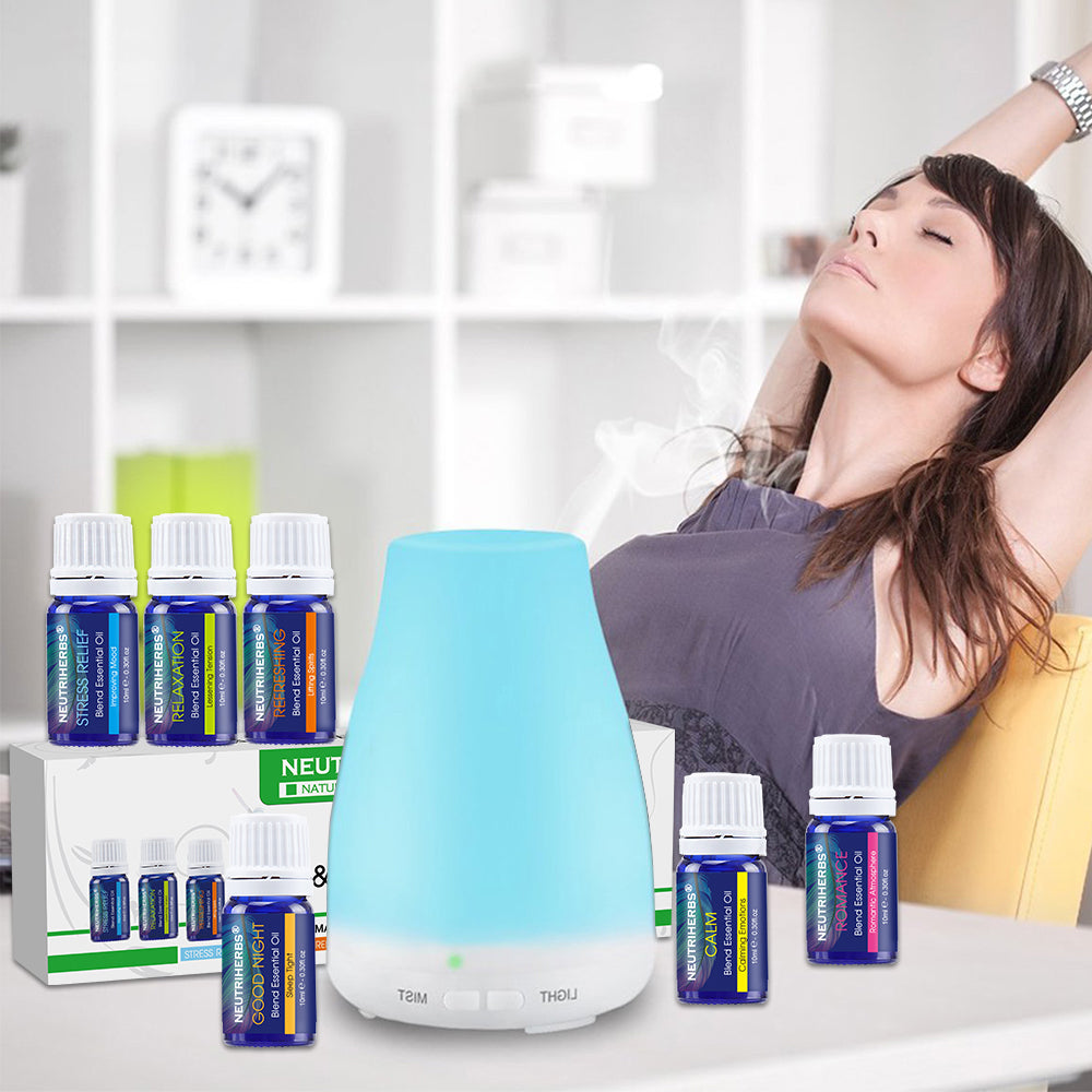 6 pcs Set of Pure Oils for Aromatherapy Diffusers, Humidifier, Bath, Massage