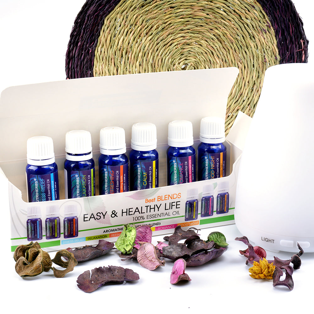 6 pcs Set of Pure Oils for Aromatherapy Diffusers, Humidifier, Bath, Massage