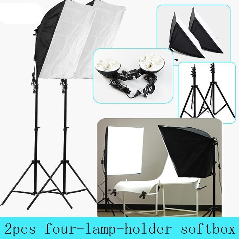 Photo Studio Softbox (2- 50cm x 70cm) Lighting Kit for Video, Product, Portrait, Home Ambiance